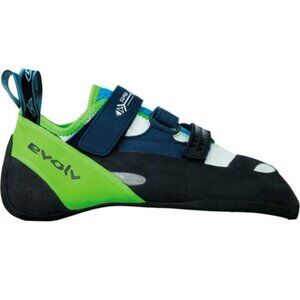 Evolve Supra Climbing Shoes Green/Blue/Black Size 7.5